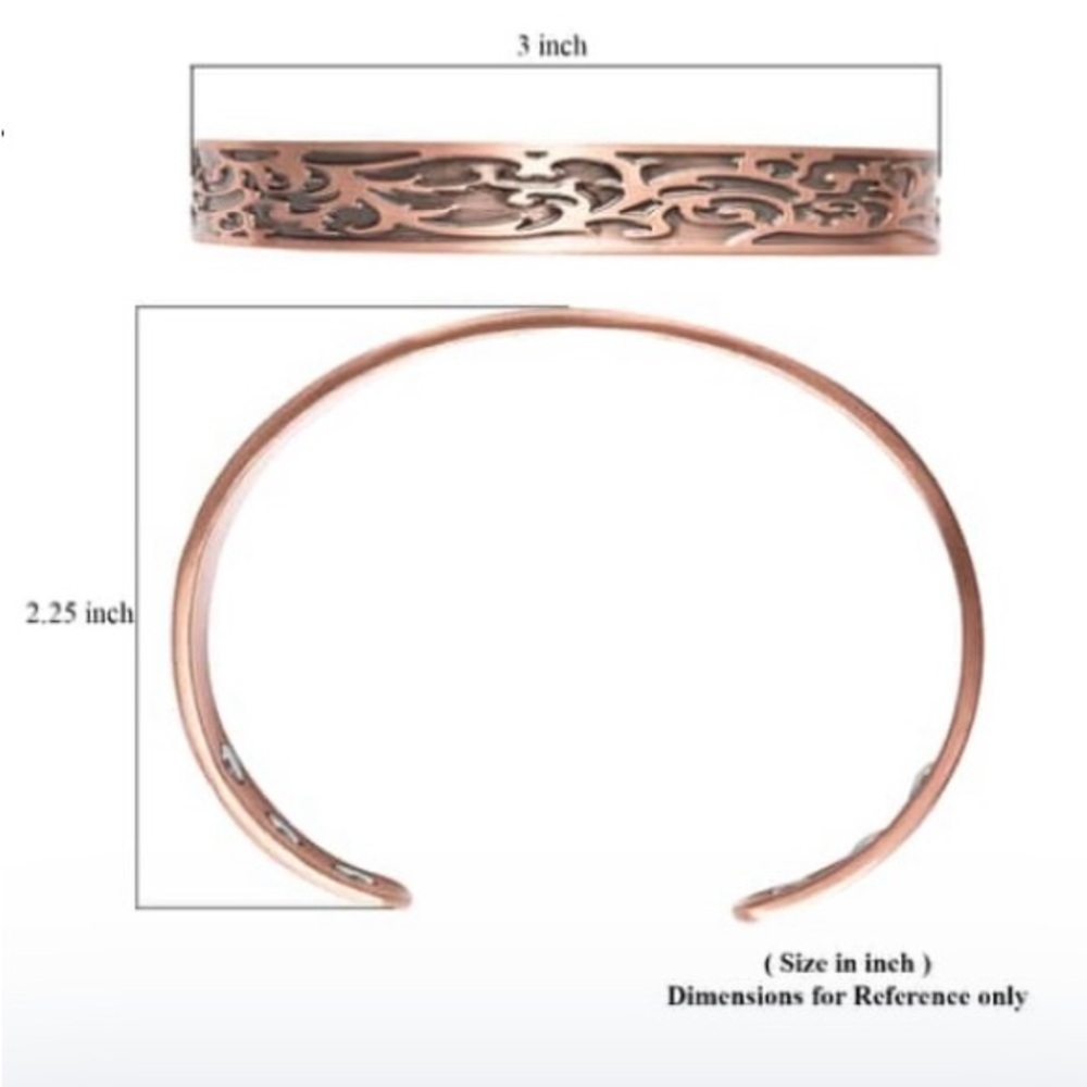 Abstract Pattern Magnetic Therapy Cuff Bracelet - Picture 7 of 7